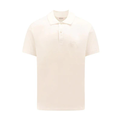 Alexander McQueen White Solid Color Short Sleeve Polo Shirt 776379-QXAAJ-9000