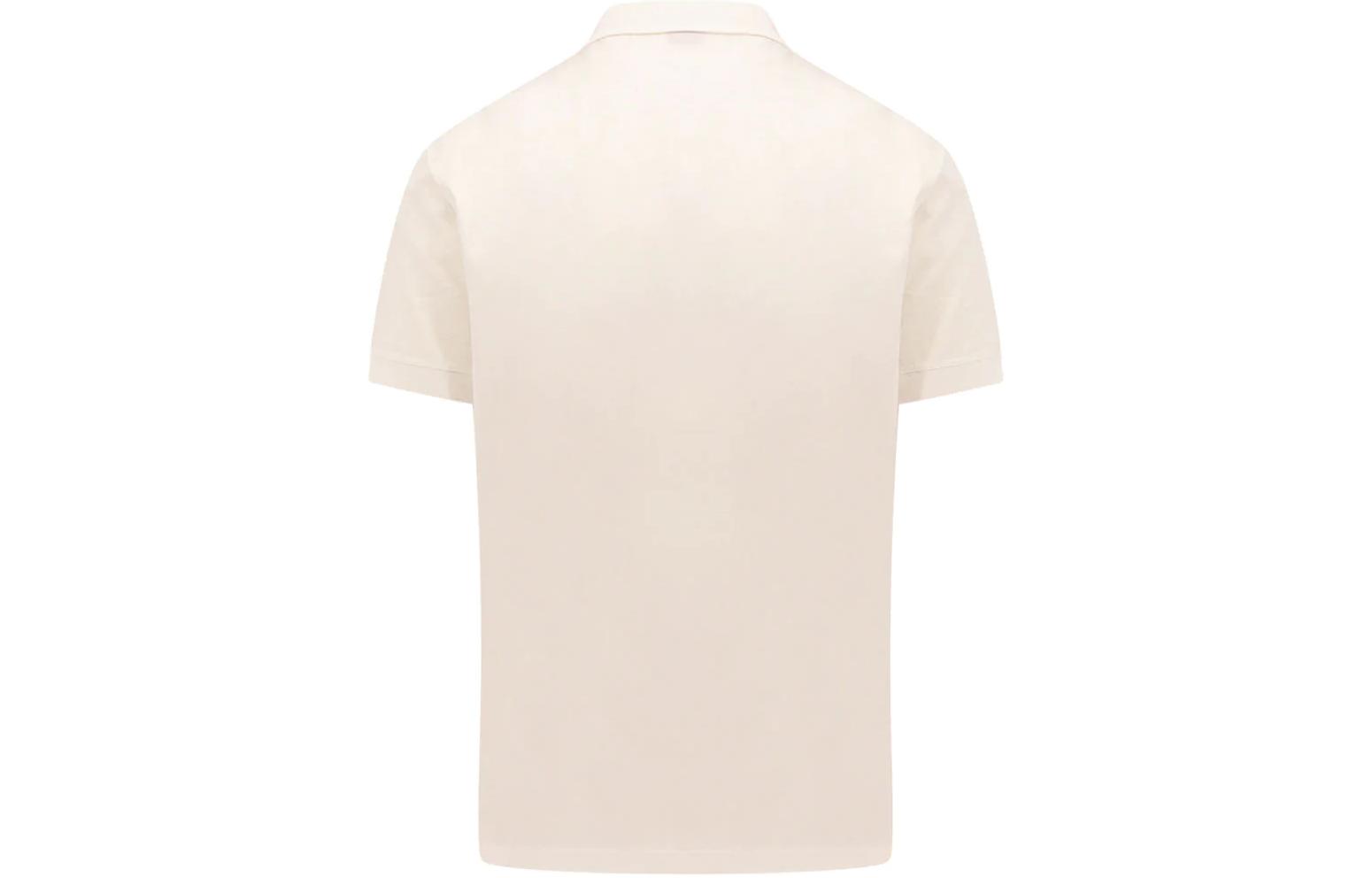 Lookbook Alexander McQueen Baju Polo Lengan Pendek Putih Warna Solid 776379-QXAAJ-9000