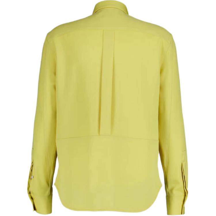Lookbook Alexander McQueen  Yellow Slim Fit Long Sleeve Shirt with Point Collar. 765948-QUAAG-7056