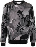 Alexander McQueen Abstract Print Grey Long-Sleeve Sweatshirt . 651185-Q1XAZ-5779 Alexander McQueen Abstract Print Grey Long-Sleeve Sweatshirt . 651185-Q1XAZ-5779