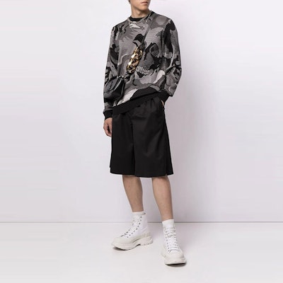 Alexander McQueen 抽象印花灰色長袖運動衫 651185-Q1XAZ-5779 Lookbook Alexander McQueen 抽象印花灰色長袖運動衫 651185-Q1XAZ-5779