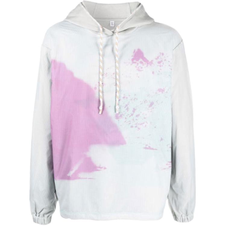 Alexander McQueen Abstract Print Hoodie Long Sleeve Grey 662836-RRT51-1170