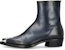 Alexander McQueen Boot Tumit Tinggi 'Hitam Perincian Zip Perak' 711114WHU321162