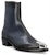 Alexander McQueen Boot Tumit Tinggi 'Hitam Perincian Zip Perak' 711114WHU321162