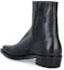 Shop Alexander McQueen Boot Tumit Tinggi 'Hitam Perincian Zip Perak' 711114WHU321162