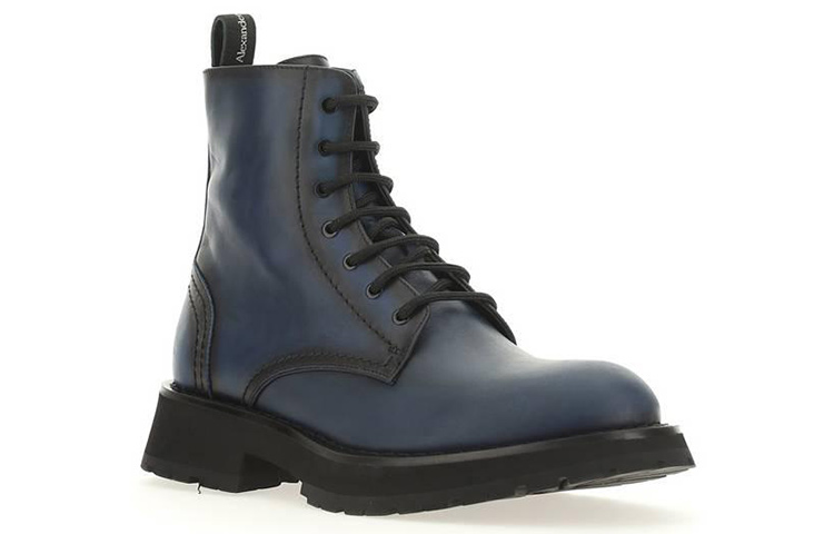 Order 亞歷山大·麥昆 時尚簡約 短靴 男款 藍黑