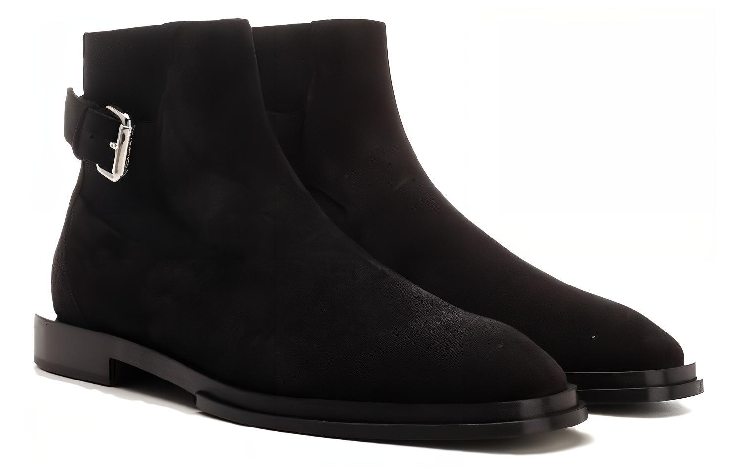 Order Alexander McQueen亞歷山大麥昆 絨面 時尚百搭 短筒靴 男款 黑色