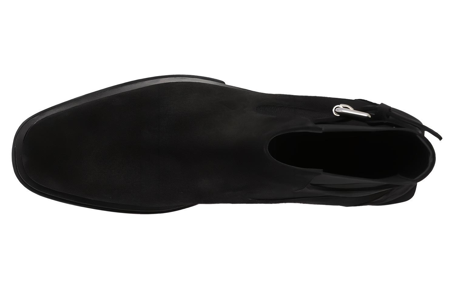 Lookbook Alexander McQueen亞歷山大麥昆 絨面 時尚百搭 短筒靴 男款 黑色