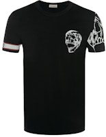 Alexander McQueen Biker Print Short Sleeve T-Shirt Black 599566QOZ690901 Alexander McQueen Biker Print Short Sleeve T-Shirt Black 599566QOZ690901