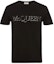 Buy Alexander McQueen Kaos Hitam Logo Bordir Leher O-Crew 649876-QQZ56-0901