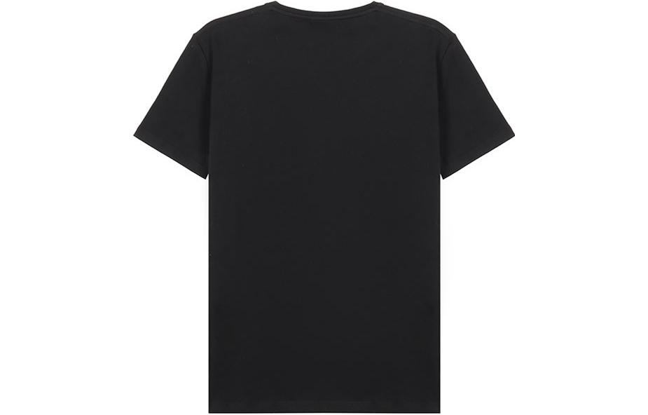 Lookbook Alexander McQueen Kaos Hitam Logo Bordir Leher O-Crew 649876-QQZ56-0901