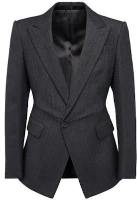 Alexander McQueen Black Blazer with Suit Collar and Buttoned Long Sleeves 765164-QUAAU-1073 Buy Alexander McQueen Black Blazer with Suit Collar and Buttoned Long Sleeves 765164-QUAAU-1073