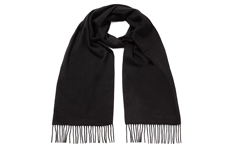 Lookbook Alexander McQueen 黑色羊絨圍巾 男女皆適用 5577124201Q1000
