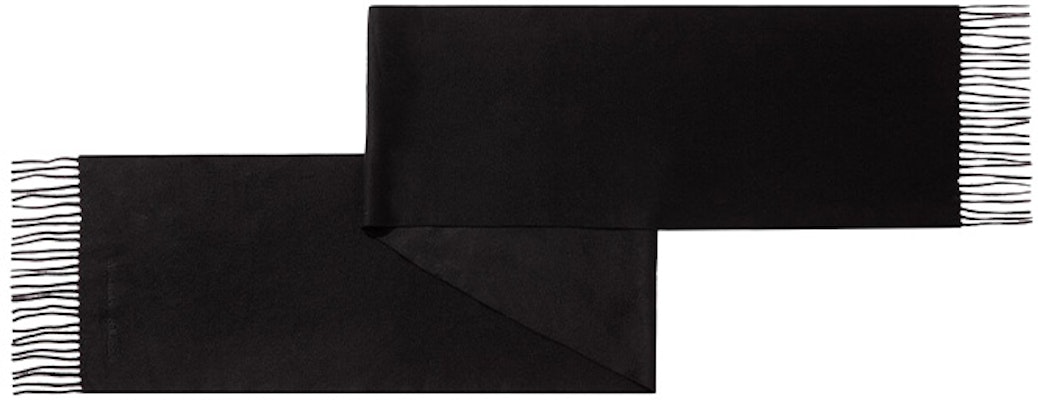 Alexander McQueen 黑色羊絨圍巾 男女皆適用 5577124201Q1000 Shop Alexander McQueen 黑色羊絨圍巾 男女皆適用 5577124201Q1000