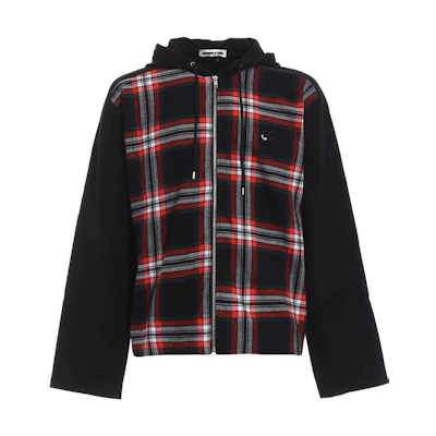 Alexander McQueen Black Checkered Hoodie Jacket 510116-RLQ15-10