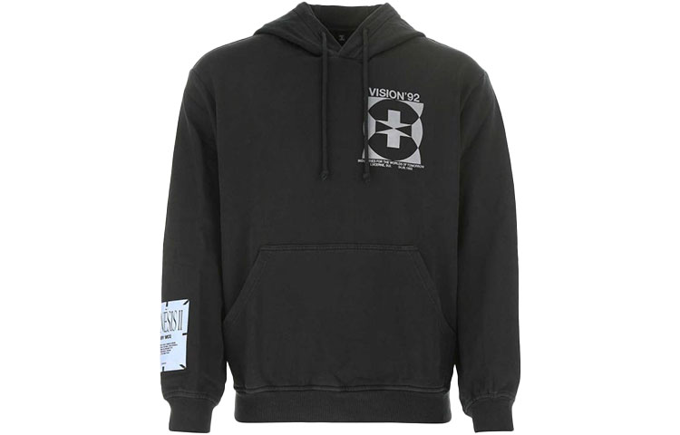 Alexander McQueen Black Cotton Letter Print Pullover Hoodie 624727-RPT68-1001