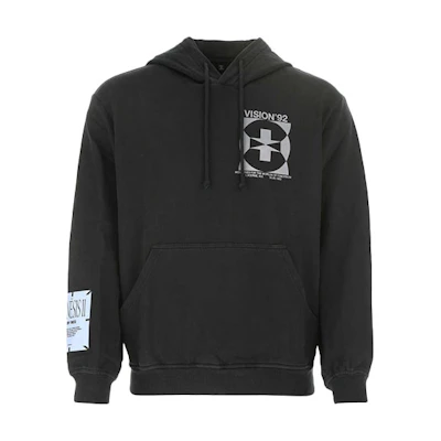 Alexander McQueen Black Cotton Letter Print Pullover Hoodie 624727-RPT68-1001