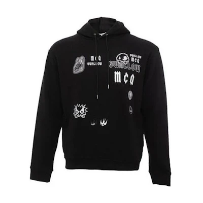 Alexander McQueen Black Cotton Pullover Hoodie 494034-LR55-1000