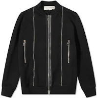 Alexander McQueen Black Embroidered Letter Zipper Casual Jacket 687749-QSX56-1010 Alexander McQueen Black Embroidered Letter Zipper Casual Jacket 687749-QSX56-1010