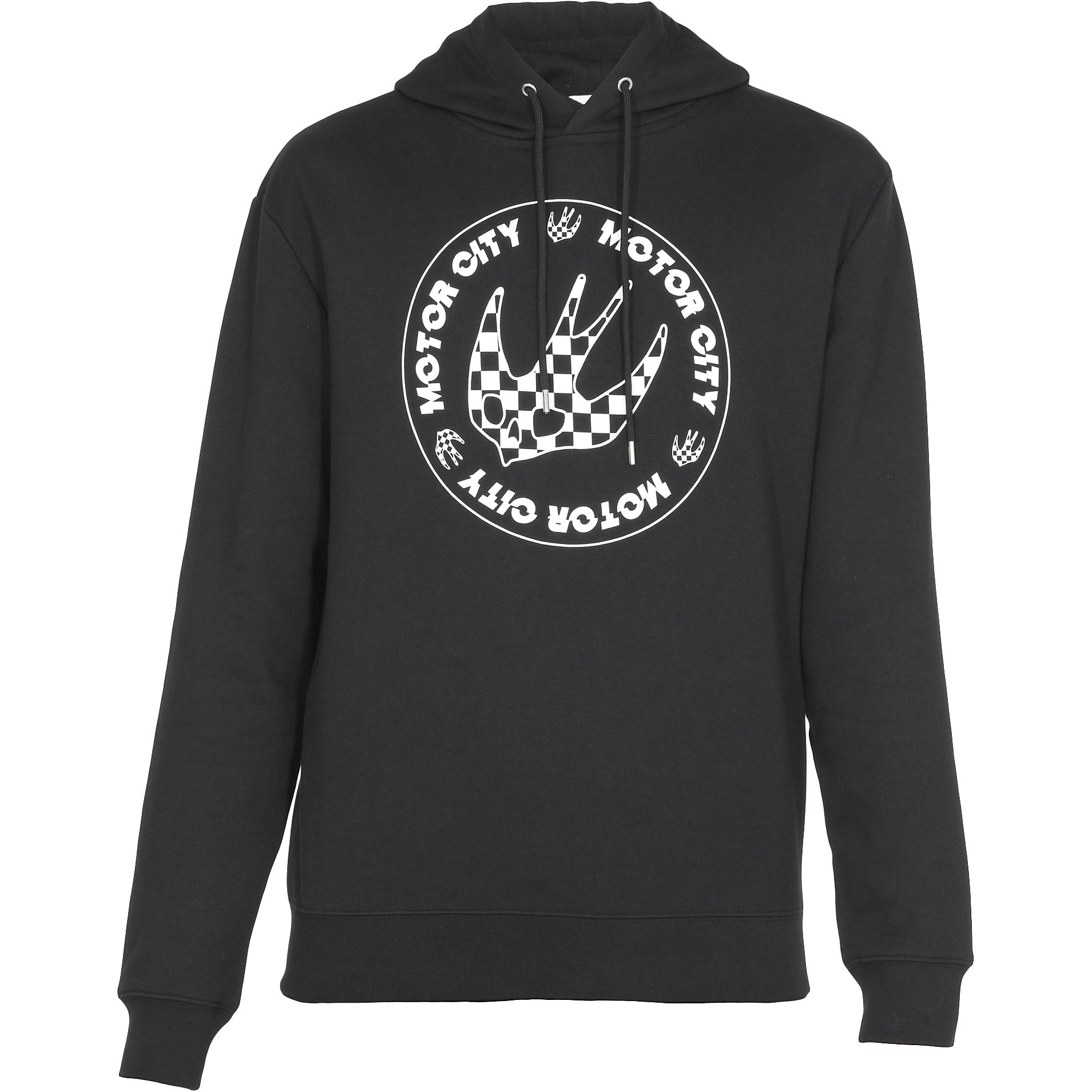 Alexander McQueen Black Geometric Pattern Slim-Fit Hoodie 430578-RMR16-1000