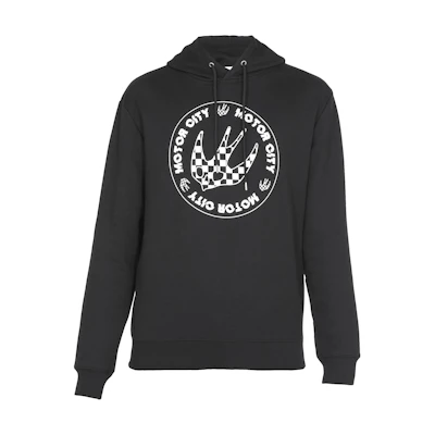 Alexander McQueen Black Geometric Pattern Slim-Fit Hoodie 430578-RMR16-1000