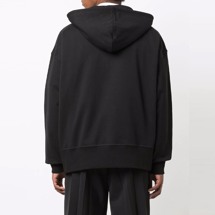 Alexander McQueen Black Half-Zip Hoodie with Skull Print. 662023-QRZ2A-0901 圖 5