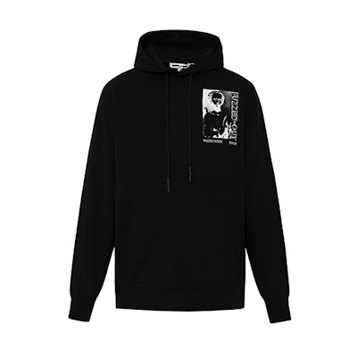 Alexander McQueen Black Hoodie with Graphic Print 565166-ROT11-1011