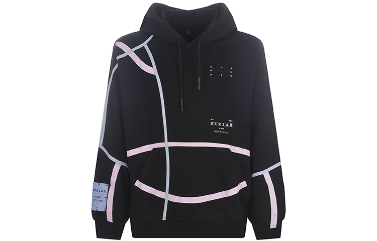 Alexander McQueen Black Hoodie with Line Details 624727-RST77-1000