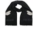Shop 亞歷山大麥昆 黑色昆蟲圖案提花針織圍巾 - 男女通用 7751694249Q1078