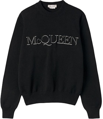 알렉산더 맥퀸 블랙 레터 자수 크루넥 스웨터 651184-Q1XAY-1011 Buy 알렉산더 맥퀸 블랙 레터 자수 크루넥 스웨터 651184-Q1XAY-1011