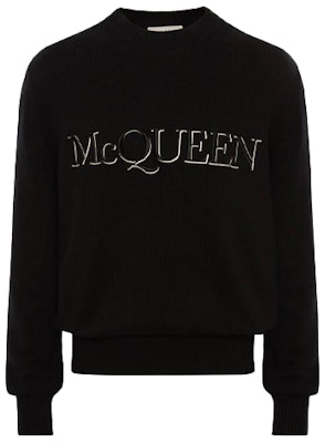 알렉산더 맥퀸 블랙 레터 자수 크루넥 스웨터 651184-Q1XAY-1011 Order 알렉산더 맥퀸 블랙 레터 자수 크루넥 스웨터 651184-Q1XAY-1011