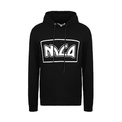 Alexander McQueen Black Logo Print Oversized Hoodie 494034R-MT36-1000