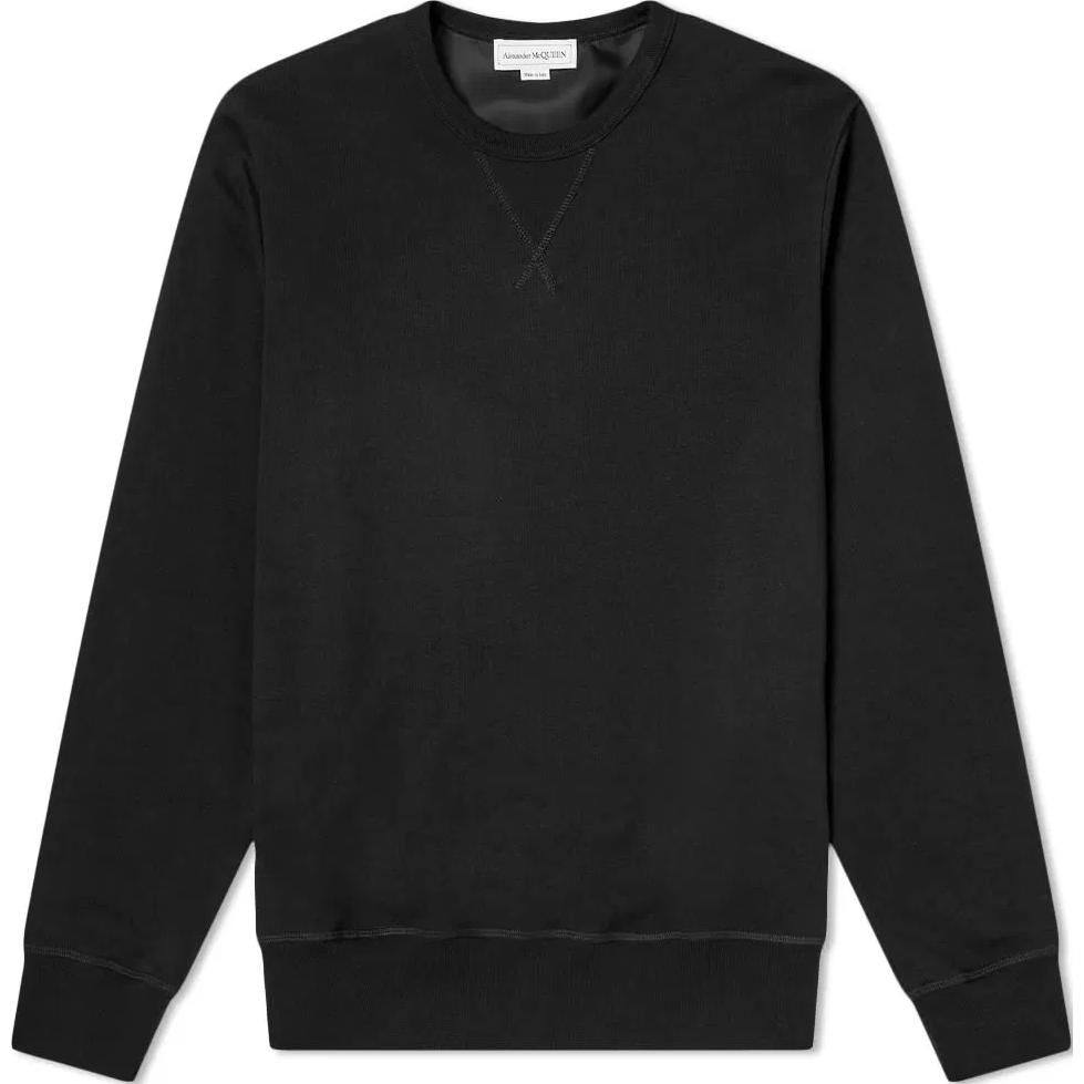 Alexander McQueen Black Logo Printed Crewneck Sweatshirt 659608-QRX43-1000