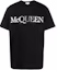 Buy Alexander McQueen Kaos Crewneck Pria Hitam dengan Logo Cetak. 727266-QUZ08-0901
