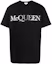 Order Alexander McQueen Kaos Crewneck Pria Hitam dengan Logo Cetak. 727266-QUZ08-0901