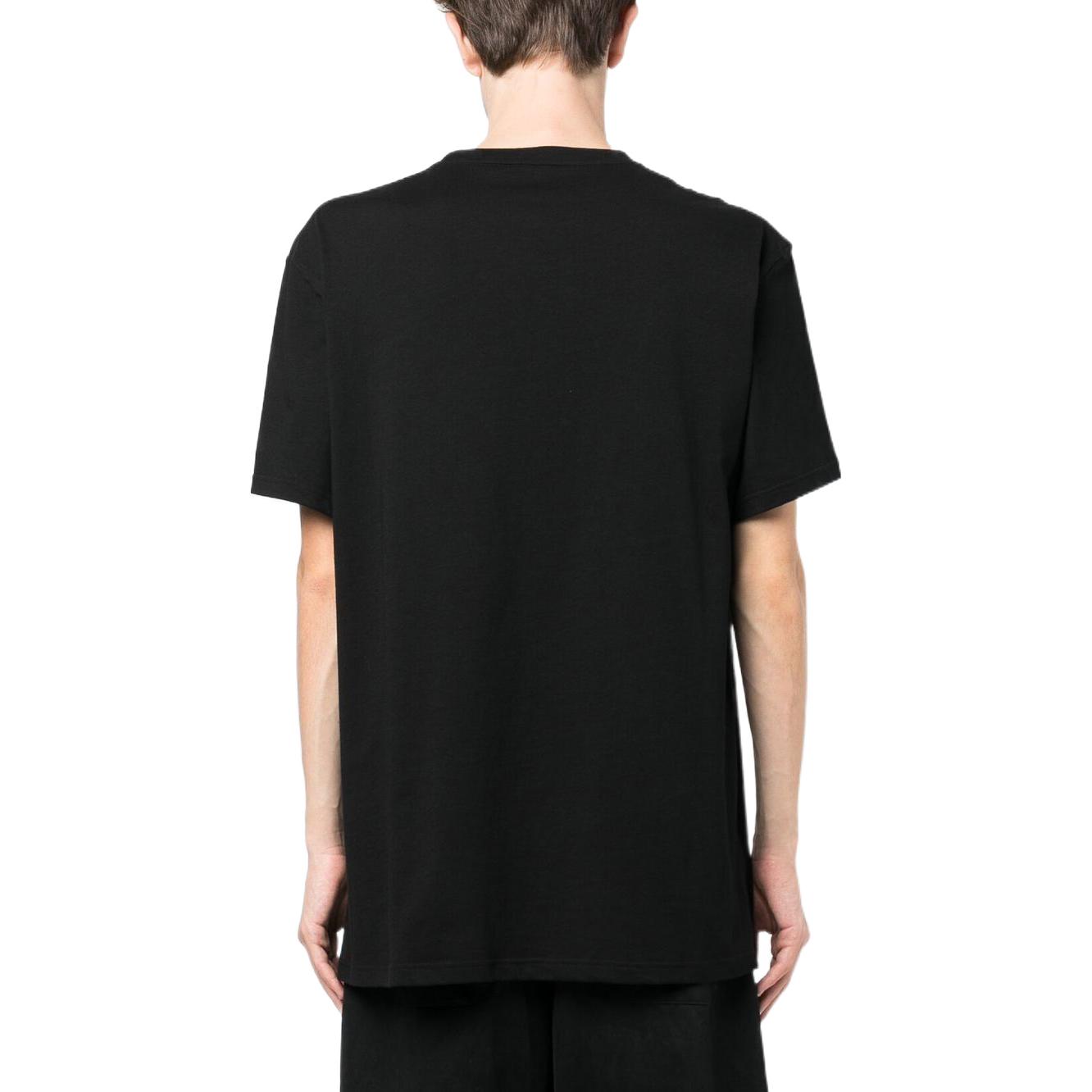 Alexander McQueen Black Logo Printed Crewneck T-Shirt for Men. 727266-QUZ08-0901 圖 4