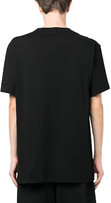 Alexander McQueen Kaos Crewneck Pria Hitam dengan Logo Cetak. 727266-QUZ08-0901 Shop Alexander McQueen Kaos Crewneck Pria Hitam dengan Logo Cetak. 727266-QUZ08-0901