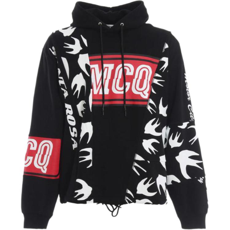 Alexander McQueen Black Long-Sleeve Sweatshirt with Logo Print 541816RMT671000