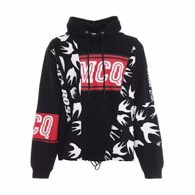 Alexander McQueen Black Long-Sleeve Sweatshirt with Logo Print 541816RMT671000