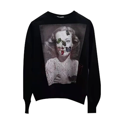 Alexander McQueen Black Photo Print Crewneck Sweatshirt AM5433-51QLZ-0901