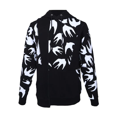 Alexander McQueen Black Printed Hoodie Pullover 500066-RLJ65-1000