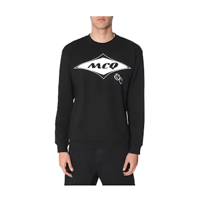 Alexander McQueen Black Pullover Lettering Print Sweatshirt 545415-RMT77-1000