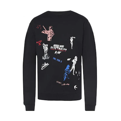 Alexander McQueen Black Pullover Sweatshirt with Logo Print - Fashion 348190-RKR33-1000