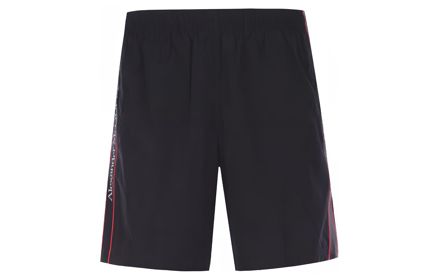 Order 알렉산더 맥퀸 블랙 로고 탄성 허리 캐주얼 쇼츠 603050-4419Q-1000