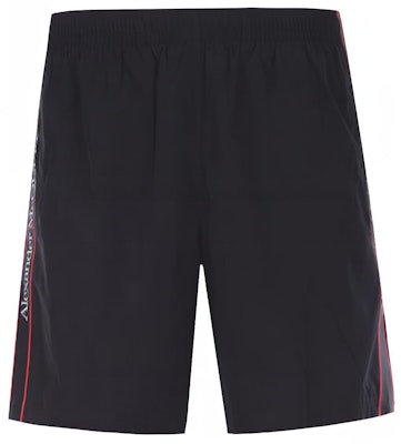 알렉산더 맥퀸 블랙 로고 탄성 허리 캐주얼 쇼츠 603050-4419Q-1000 Order 알렉산더 맥퀸 블랙 로고 탄성 허리 캐주얼 쇼츠 603050-4419Q-1000