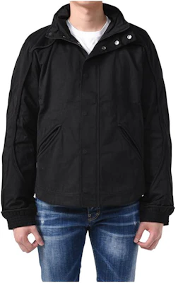 Alexander McQueen Black Solid Color Stand Collar Loose Fit Jacket 695908-RTA15-1000 Buy Alexander McQueen Black Solid Color Stand Collar Loose Fit Jacket 695908-RTA15-1000