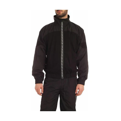 Alexander McQueen Black Solid Stand Collar Zip Slim Fit Jacket 577189-ROT29-1000