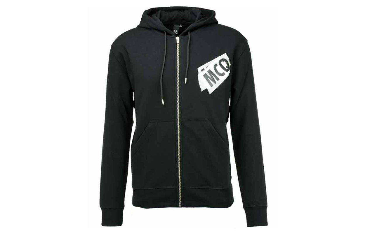 Alexander McQueen Black Zip-Up Hoodie 331653-RFR15-1000