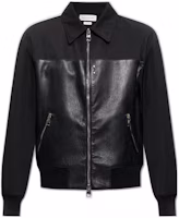 Alexander McQueen Black Zip-Up Jacket with Solid Color Panels 751991Q5HXS1000 Alexander McQueen Black Zip-Up Jacket with Solid Color Panels 751991Q5HXS1000