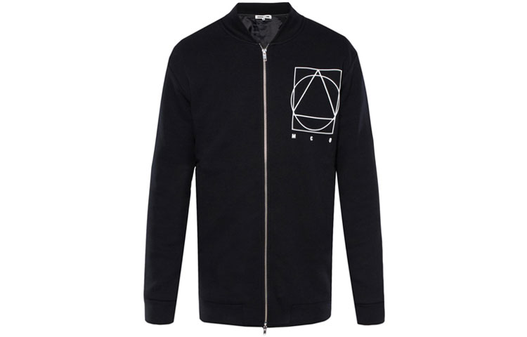 Alexander McQueen Black Zip-Up Long Sleeve Jacket 477015-RIT21-1000